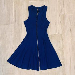 Design Lab Blue Zippered Dress XS